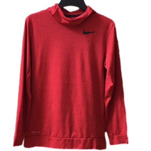 Nike Dri-Fit lightweight, breathable red hooded pullover. Men’s size small
